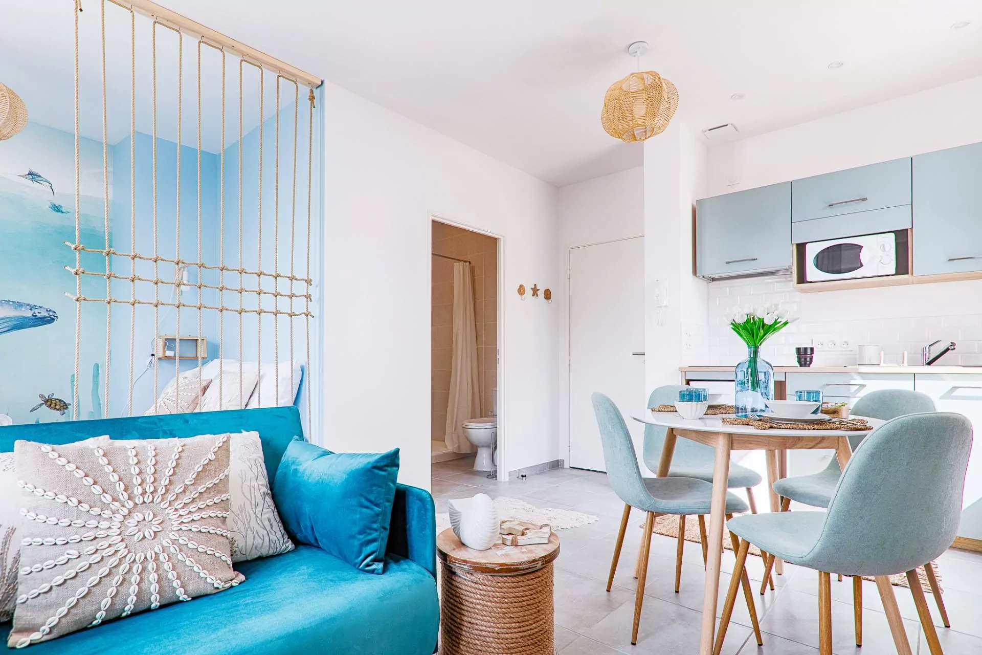 Espace séjour du studio "La Mer"